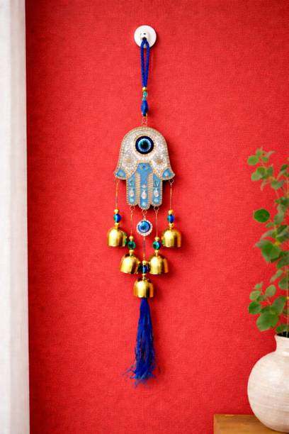 toystore Metal Blue Evil Eye Nazar Battu With Big Size Hamsa hand