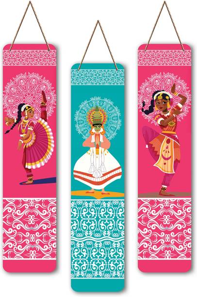 SOMUDEE Wooden Wall Hanging Decorative Items for Home Decoration 3 Pcs (Set of 1) Pack of 3