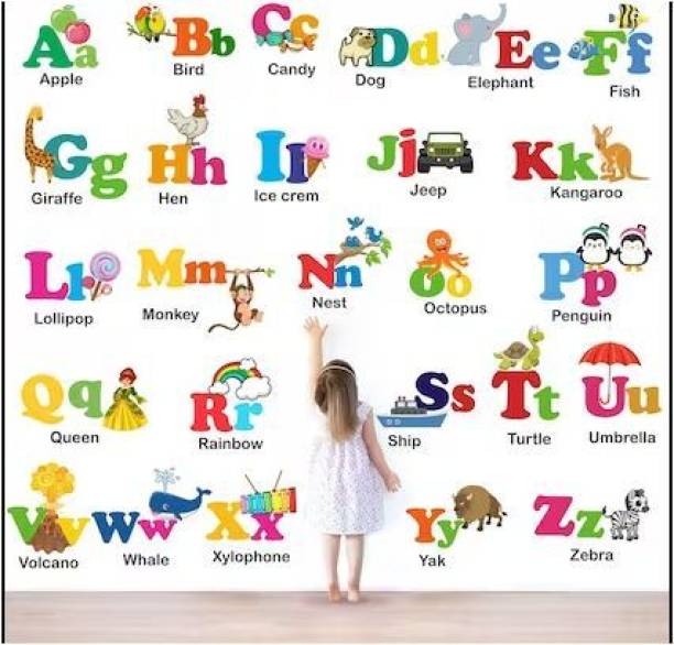 SAM (ABCD) ALPHABETS Kids ,Wall Sticker /Self Adhesive Sticker (Pack of 1)