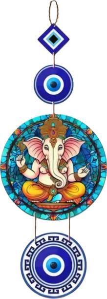 TheAkCrafts Ganesha Evil Eye Wall Hanging