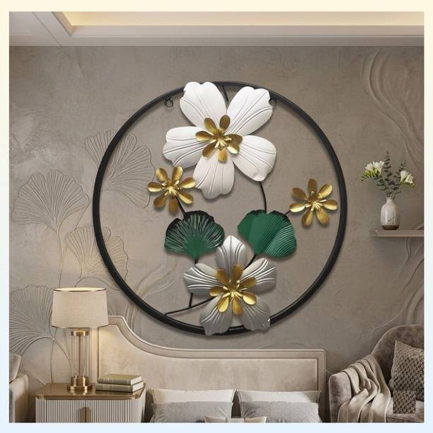 THEDIVINEINN Artistic Floral Metal Wall Decor Hanging for Contemporary Interiors