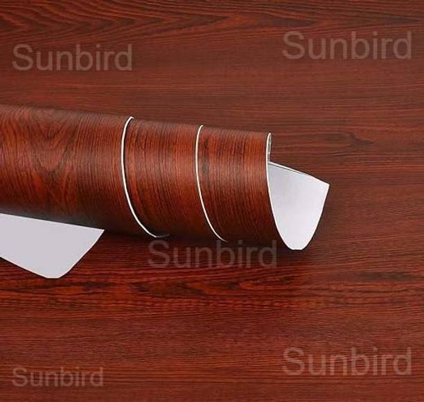 SUNBIRD 24x48 Inch Wood Contact Paper Brown Thickened Texture Wood Wallpaper