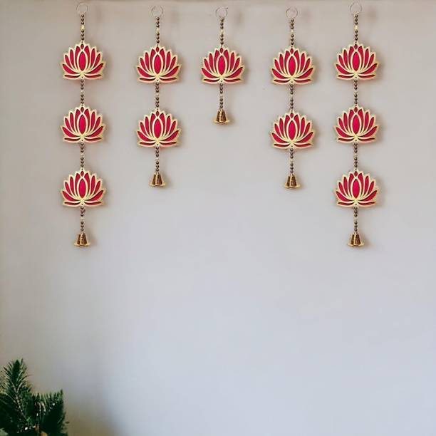 सोहिबे Handmade Pink Lotus Backdrop Decoration Festival Wall Hangings Home Decor