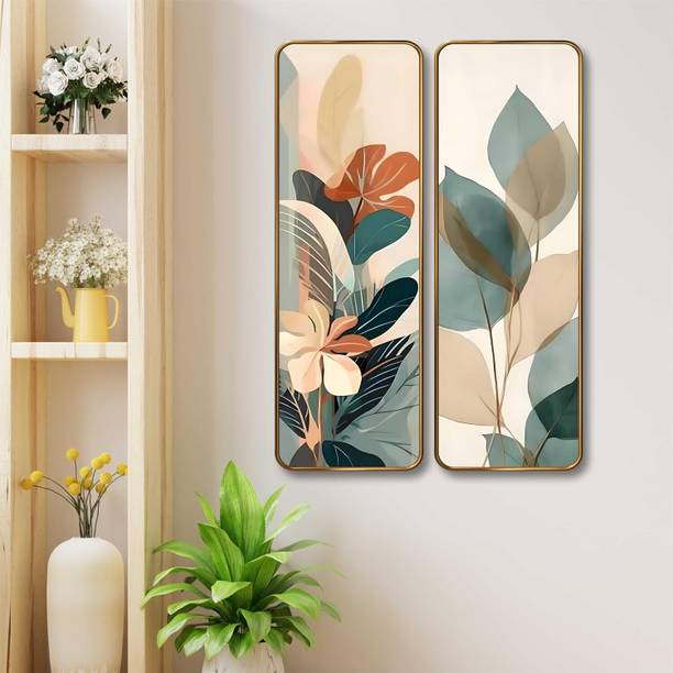 CW Crafts World Abstract Botanical Floral Wall Panel