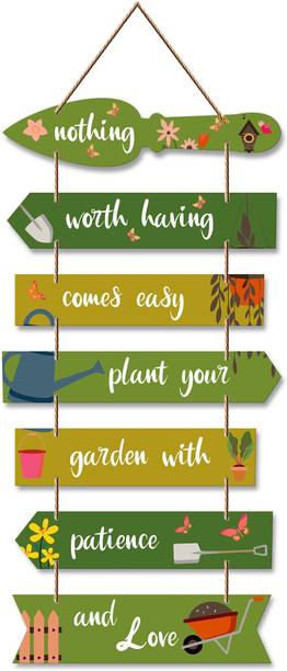 फबौरा Positive Quote Decorative Wooden Wall Hanging for Home Garden Gifts (WH_7010N-F)