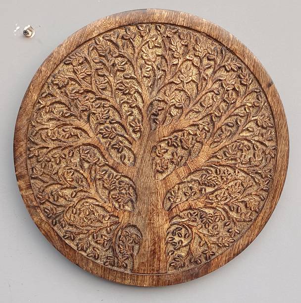 OnlineCraft mango wood carving wall panel