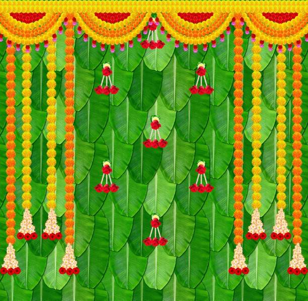 Sukalpa Mahendi,Wedding,Decoration Digital Print Cloth (5 Ft X 5 Ft, Green)