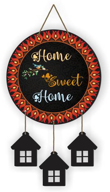 CW Crafts World Stylish Wooden Home Sweet Home Printed Wall Hanging for Home Decor, Living Room|