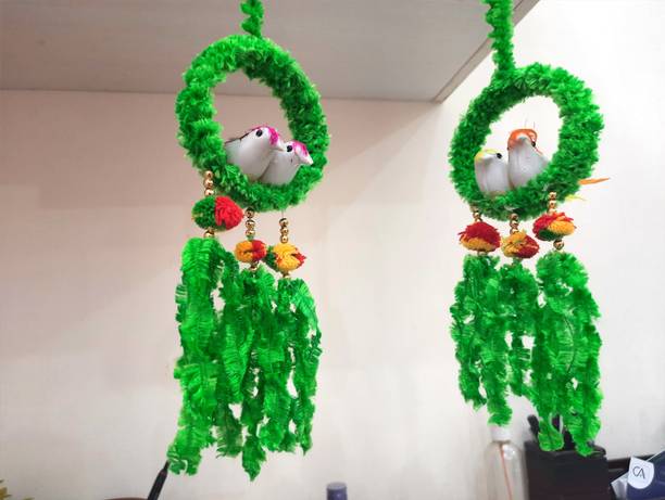 हबर Artificial Handicraft Hanging Chidiya Birds For Home & Office Decoration