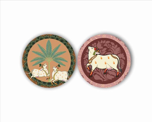 Fabzz Premium Pichwai Art Print Wall Painting, Wall Hanging For Home Decor, Gift Items Pack of 2