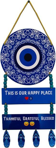 BookYourGift Evil Eye This is our happy place Thankful Greatful Blessed wall hanging