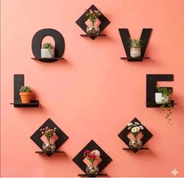 CRAFTY COTTAGE Wall Shelves for Living Room, Bedroom & Office for Plants, Showpieces Home Decor Pack of 8