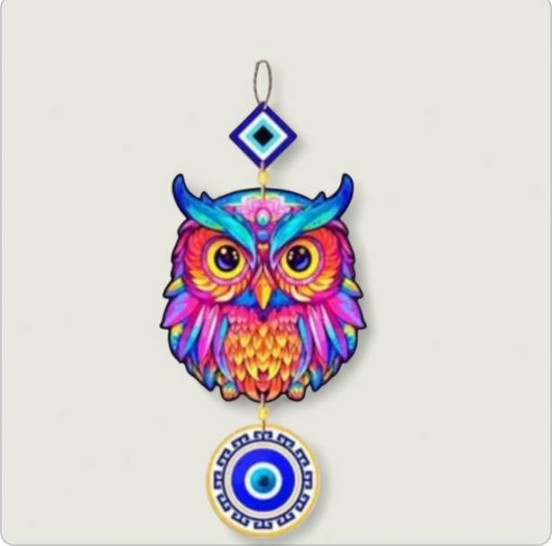 Unnati times Owl Evil Eye Wall Hanging For wall Decorative Item