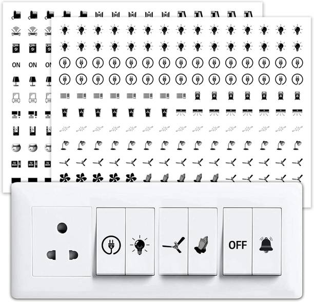 TILKOR 0.5 inch Self Adhesive,Modern Electric Switch Board Covers Pack of 300 Self Adhesive Sticker