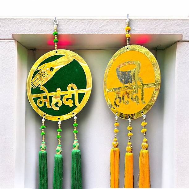 Raghav Decoration Combo pack Haldi-Mehendi decoration Hanging | Haldi mehendi Sazavat Pack of 2