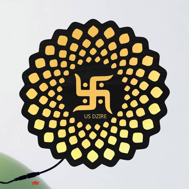 US DZIRE 951WL Swastik Wall Hanging Art With Light For Home | Office ,Pooja room