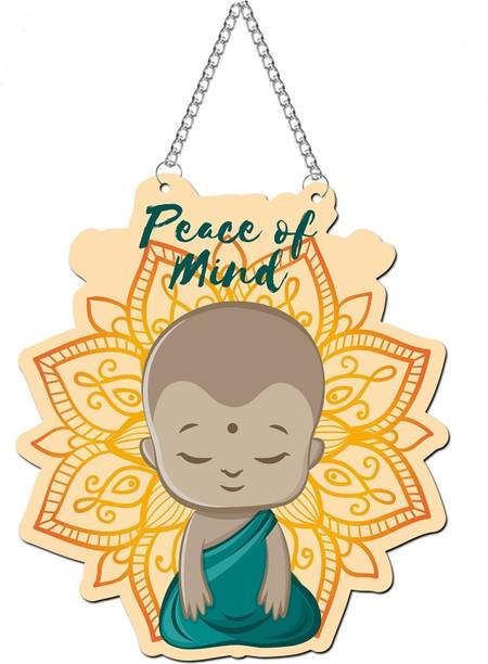 Decor Smart Baby Buddha Wooden Wall Hanging | Spiritual Decorative Home Decor (DWA_5501)
