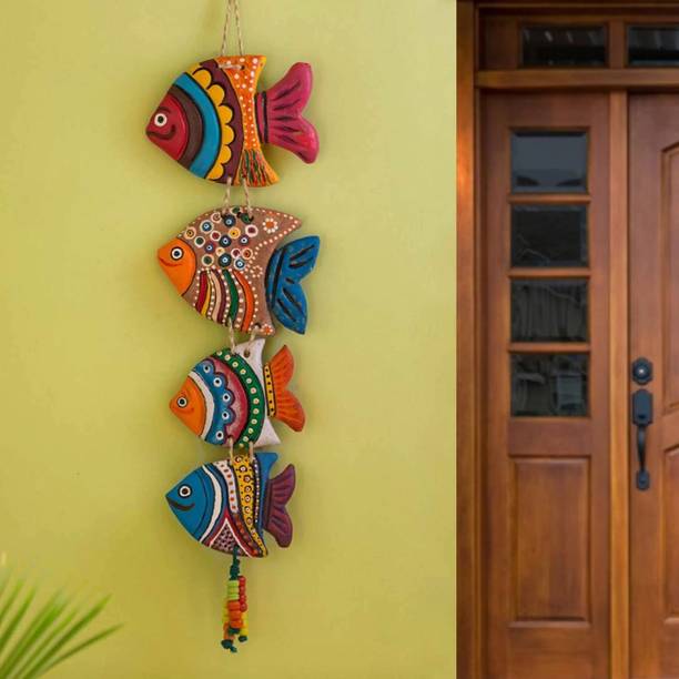 गोरविनु क्राफ्ट्स Wall Hanging Fish ,Garden Decorative Wall Hanging Balcony Decoration