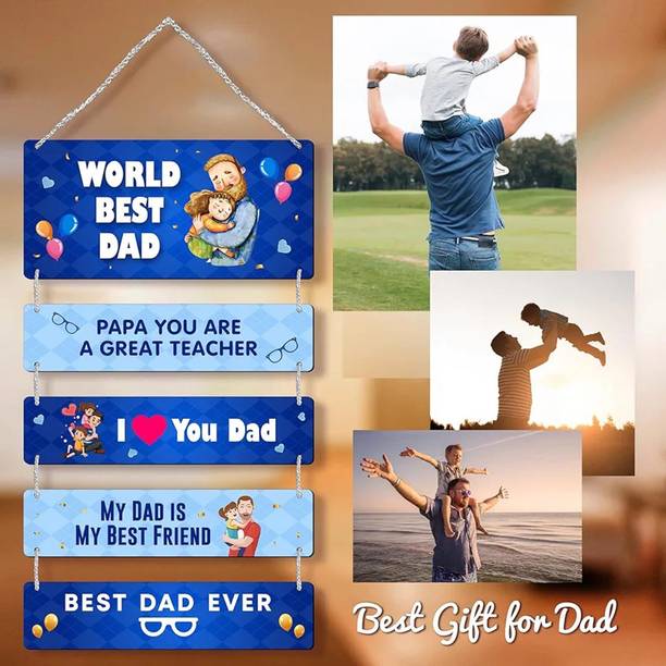 ART-N-SOUL Decorative 5-Panel Wooden Wall Hanging Perfect Birthday or Father's Day Gift