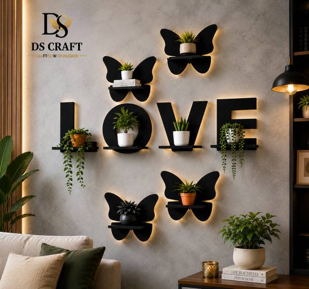 Dscraft DS Craft LOVE Decorative Wall Shelf Pack of 8