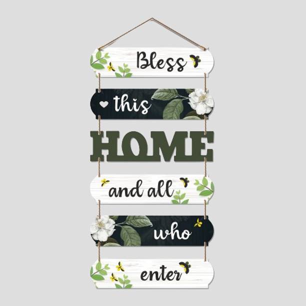 फबौरा Home Quote Wooden Designer Wall Hanger for Home Decor|Office|Gift (WH_6603N-F)