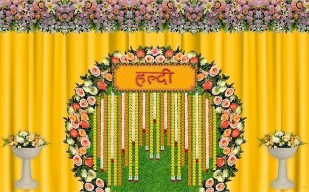 धारा कलेक्शन Haldi Party Backdrop