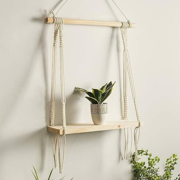DENIELLA Boho Hanging Shelf for Home & Balcony Decor