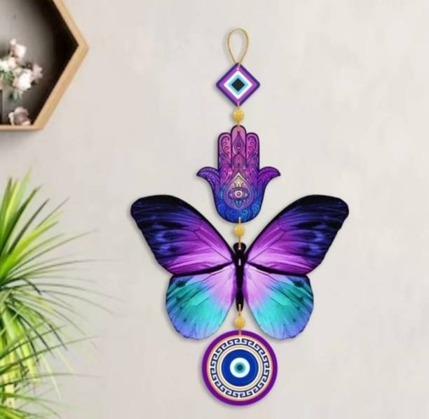 Unnati times Butterfly Decorative Printed Wooden Wall Hanging
