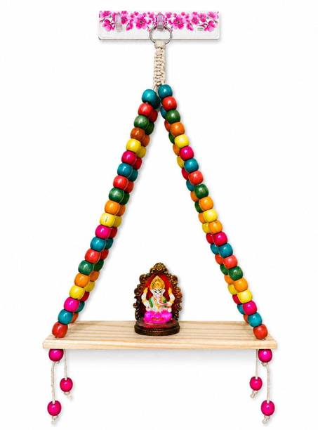 Mantra Impex Wall Hanging Book Shelf | Boho Bedroom Wall Decor Wood Floating Hanging Storage