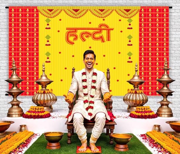 Sukalpa Wedding Decoration Curtain Cloth for Haldi & Me...