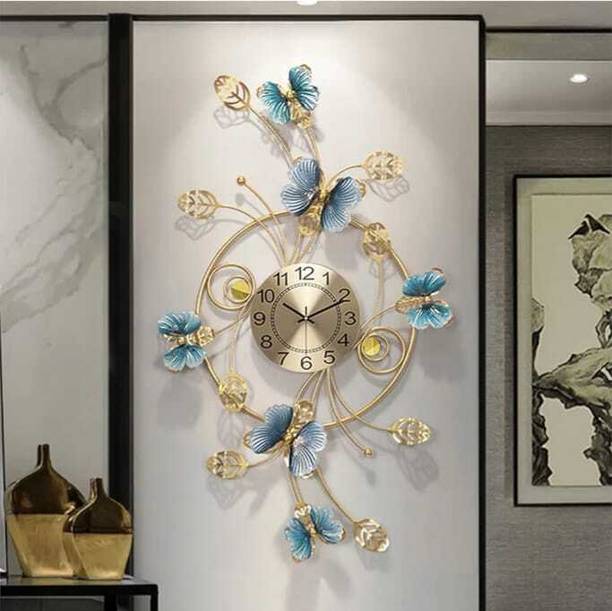 A K Handicraft Analog 97 cm X 58 cm Wall Clock