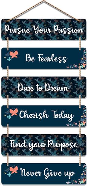 फबौरा Positive Quote Decorative Wooden Wall Hanging for Home Decor Item (WH_3246N-F)