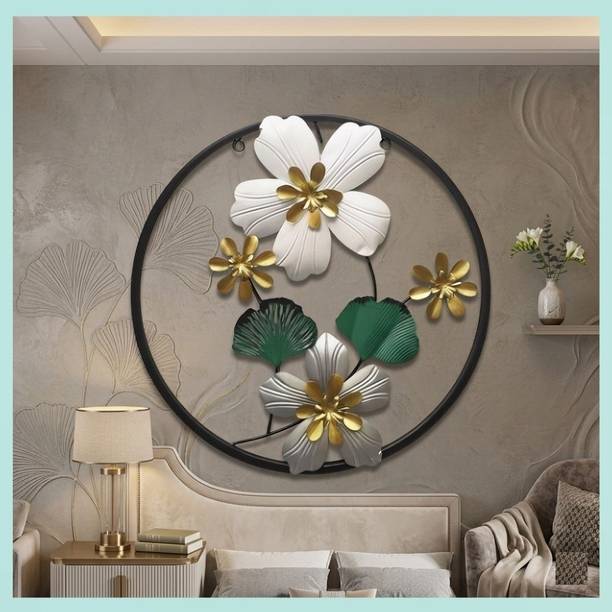 THEDIVINEINN Premium Artistic Flower Metal Wall Accent for Modern Decoration