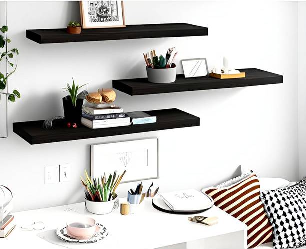 Artival Crafts Floating Wall Shelf Set of 3 for Living Room, Bedroom & Office | Wall Mounted Wooden Wall Shelf