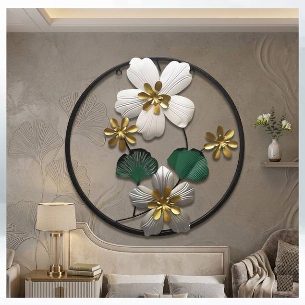 THEDIVINEINN Designer Floral Metal Wall Art Decor for Premium Interior Styling