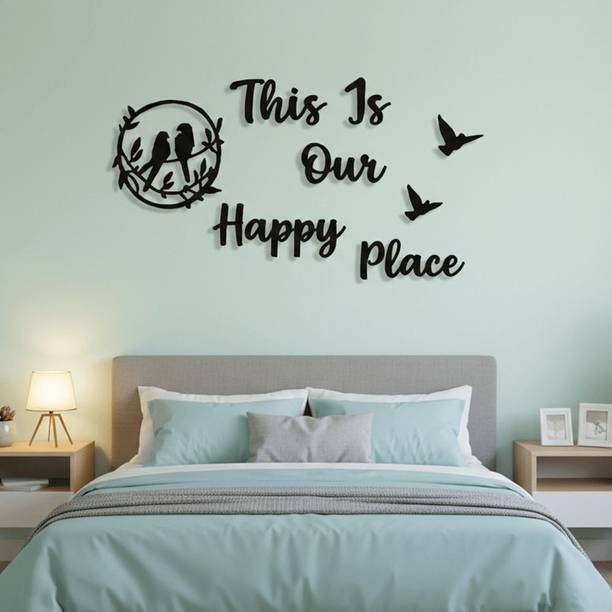 KHAREED This Is Our Happy Place Wall Decor for Bedroom & Living Room