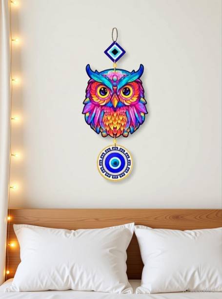 Unnati times Owl evil Eye Wall Hanging For wall Decorative Item/For home decor