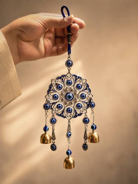 BrajMantra Evil Eye Hanging for Door | Nazar Suraksha Vastu Decor with Bells (28 cm)