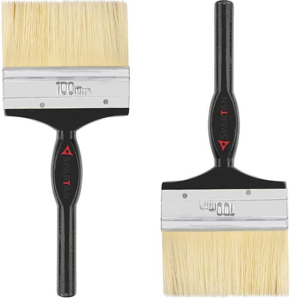 Spartan Paint Brush set of 2 ( 100 MM) Mnspro Natural Wall Paint Brush
