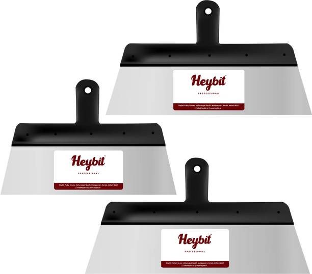 Heybit Multi-Size Flexible Putty Scraper Set – Durable Steel Spatula for Wall Repair Synthetic Trim Paint Brush
