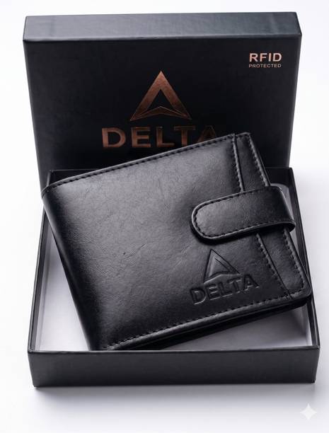 Men Casual, Formal, Ethnic, Evening/Party, Trendy Black Genuine Leather RFID  Wallet