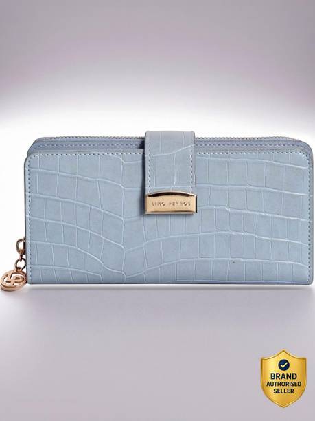 Women Casual Blue Artificial Leather Wallet