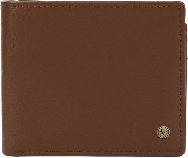 Men Casual Tan Genuine Leather Wallet