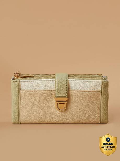 Women Casual Green Genuine Leather Wallet