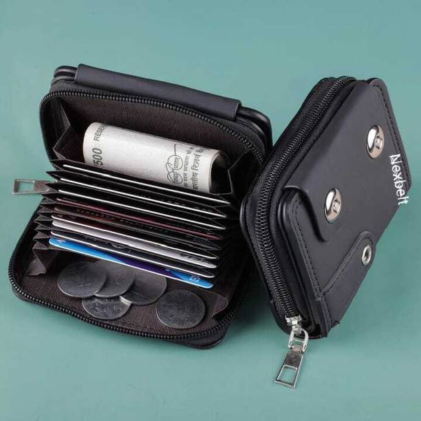 Men & Women Brown Genuine Leather RFID  Card Holder