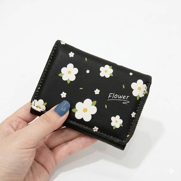 Women Black Artificial Leather Wallet