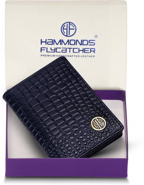 Hammonds Flycatcher Men & Women Casual, Formal, Travel, Trendy Blue Genuine Leather Card Holder