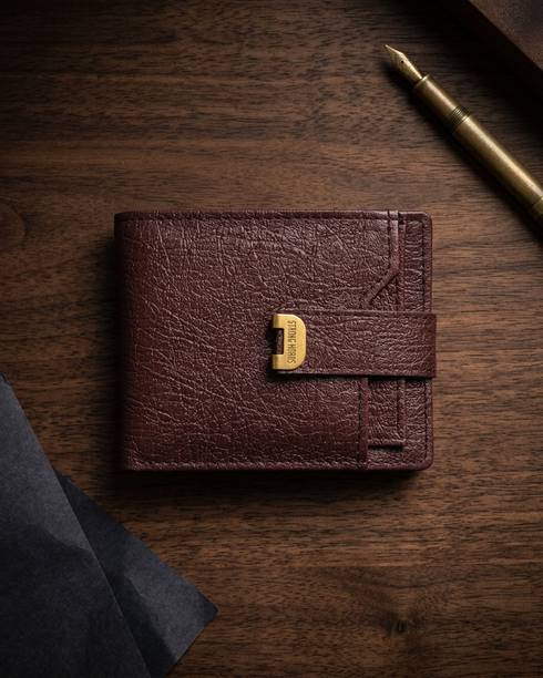 Men Casual, Formal, Travel, Trendy Brown Artificial Leather RFID  Wallet