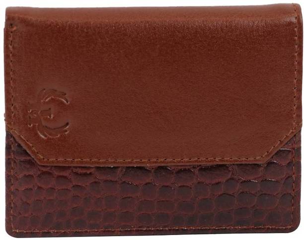 Women Casual Brown Genuine Leather Wallet