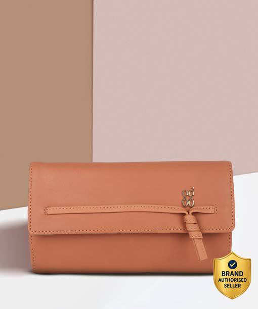 Women Tan Artificial Leather Wallet - Regular Size